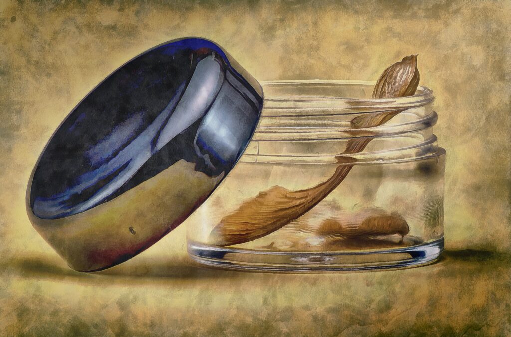 Lichtreflexionen auf rundem Glas